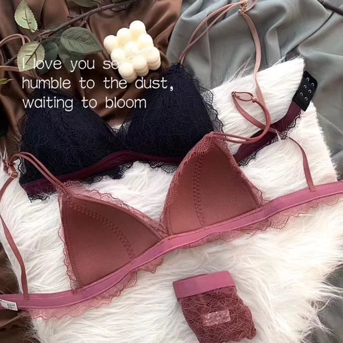 Ультратонкий комфортный кружевной бюстгальтер без косточек для ресниц, сексуальный бюстгалтер, комплект, французский стиль, популярно в интернете