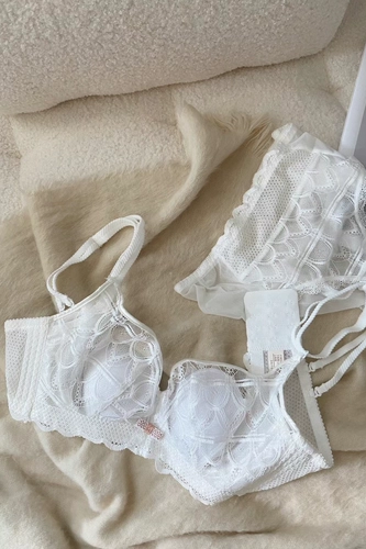 Модное кружевное нижнее белье со стальными косточками, бюстгалтер, комплект, французский стиль, по фигуре