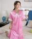 Váy ngủ nữ Bingsi mùa hè Hàn Quốc ren mỏng phần ngắn tay gợi cảm lụa phụ nữ mang thai kích thước lớn đồ ngủ nhà dịch vụ - Đêm đầm