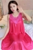 Mùa hè nightdress nữ phần mỏng băng lụa sling váy dài kích thước lớn £ 200 sexy cám dỗ Hàn Quốc đồ ngủ của phụ nữ dịch vụ nhà Đêm đầm