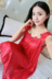 Nightdress nữ mùa hè sexy Hàn Quốc phiên bản của băng lụa ren đồ ngủ ngắn tay lụa lụa phần mỏng lỏng kích thước lớn ăn mặc đỏ Đêm đầm