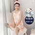 Với ngực pad nightdress nữ Hàn Quốc phiên bản của mặc-miễn phí áo ngực đồ lót tích hợp đồ ngủ nhà dịch vụ sexy mùa hè dây đeo váy ngắn đầm dài qua gối cho tuổi trung niên Đêm đầm