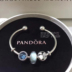 Spot Pandora Pandora chính hãng 17 mùa hè LOGO mở vòng tay bạc 925 596477 vòng tay dw chính hãng Vòng đeo tay Cuff