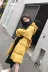 Xiaoyi tùy chỉnh YESWOMEN màu vàng tươi hợp thời trang dày trùm đầu coat coat nữ dài xuống áo khoác