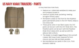 Покупка США -Sea King USN Navy Summer Khaki Uniform Pants 25%шерстя