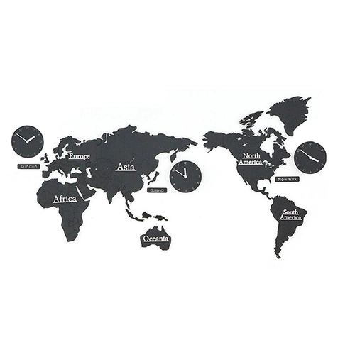 Креативная скандинавская карта, современное и минималистичное украшение на стену для гостиной, модные карманные часы