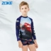 Cậu bé áo tắm Zoke zhouke chia đôi đua xe huy động cậu bé áo tắm dài tay áo chống nắng - Bộ đồ bơi của Kid