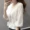 Áo sơ mi nữ tay dài mới 2018 phiên bản Hàn Quốc đã mỏng sơ mi dài tay ren siêu dài cổ tích voan ngắn tay nữ mùa hè kiểu áo sơ mi