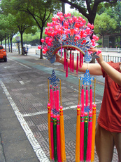 Даосское одеяние 佛教绣品 高档金线绣大红凤袍 菩萨袍【120公分平绣菩萨袍】一套