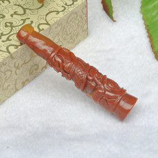 Мундштук 云南龙陵黄龙玉龙头烟嘴真品保证 浮雕大气美观 送礼佳品