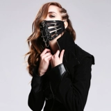 Хэллоуин готический панк -панк рок -рок -рок -череп заклепки танцевальная маска для стимпанк кожаная маска