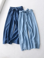 Штаны, приталенные кабельные стяжки, тонкие джинсы, эластичная талия, высокая талия
