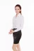 Slim V-Cổ new trắng lót nhỏ phù hợp với áo sơ mi cotton OL kinh doanh mặc áo sơ mi kích thước lớn hoang dã yếm màu rắn áo phao nữ 2020 Cộng với kích thước quần áo