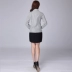 Chuyên nghiệp mới đi lại thường xuyên nữ mùa thu Hàn Quốc phiên bản của tự tu luyện khí kích thước lớn của phụ nữ slim shirt sọc áo sơ mi trắng