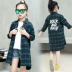 Cô gái Kẻ Sọc Áo Sơ Mi Dài Tay Mùa Xuân và Mùa Thu Dài 2018 Cô Gái Mới Bông Cậu Bé Lớn Top Thời Trang Hàn Quốc quần áo trẻ con Áo sơ mi