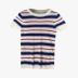 Ins siêu lửa top màu xanh và trắng sọc vòng cổ băng lụa áo len nữ ngắn tay mùa hè hoang dã 2018 new T-Shirt
