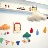 Трехмерное креативное украшение на стену, ткань ручной работы, художественное оформление для детской комнаты, палатка, облако