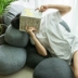 Sáng tạo mô phỏng mô phỏng bộ đạo cụ đá gối đá sỏi đệm sofa gối đệm lười biếng ghế