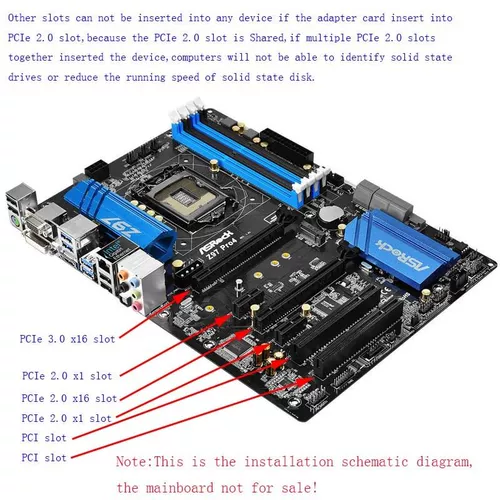 PCIE 3.0 4.0 x4 до NVME M.2 Adapter Card Card Card Card Card SSD