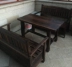 Gỗ carbonized chống ăn mòn bàn gỗ giải trí bàn ghế ngoài trời phong cách Hàn Quốc lưu trữ ghế gỗ ghế - Bàn ghế ngoài trời / sân