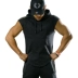 BD thể hình trạm đen không tay thể thao hoodie men loose thêu áo thun phần mỏng áo len thể dục thoáng khí quần áo mùa thu