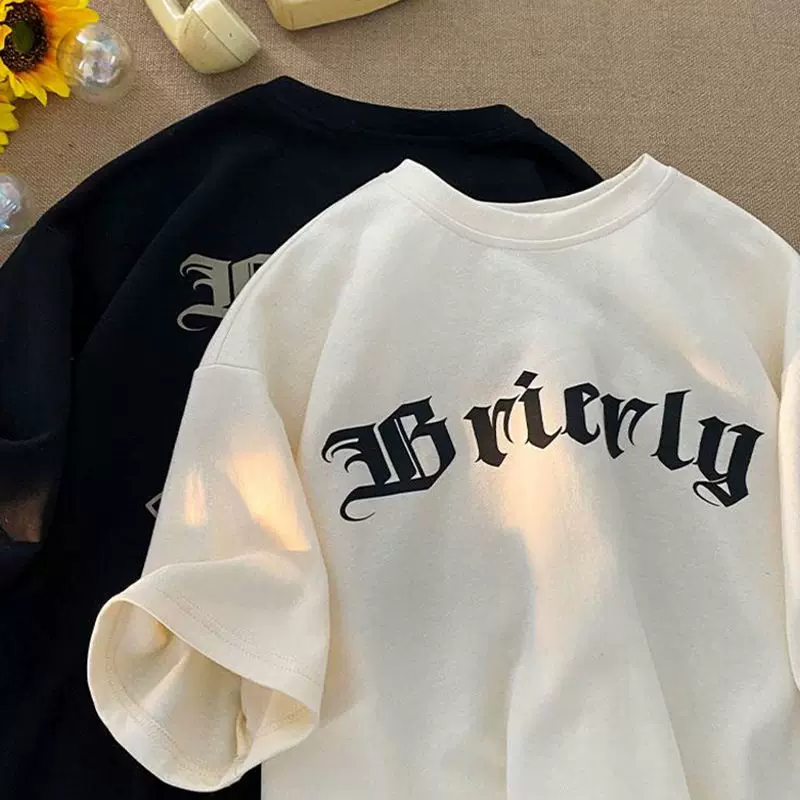 Хлопковая брендовая футболка для мальчиков, американский стиль, oversize, для подростков