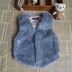 Cha mẹ và con vest mùa thu và mùa đông mẹ và con gái mẹ thời trang lông thú lông dày Hàn Quốc phiên bản của vest mới cộng với bông giả thỏ vest Áo ghi lê
