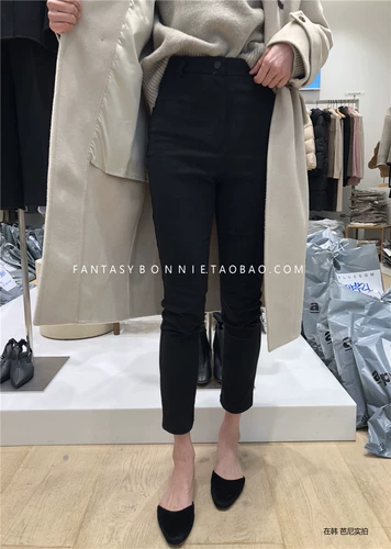 Стиль репутации высококачественный классический стоит войти в длинные ноги с высокой талией, чтобы вы выглядели стройными через все брюки 1-й хвалить маленькие брюки для ног