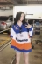 2018 đầu mùa thu mới nữ Hàn Quốc phiên bản của nhiều màu khâu ngọt ngào lỏng lẻo in dài tay áo len áo măng tô nữ Áo len