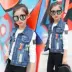 Quần áo trẻ em bé gái áo vest denim mùa xuân 2019 phiên bản mới của trẻ em Hàn Quốc của áo khoác ghi lê trong xu hướng vest bé trai bé gái - Áo ghi lê