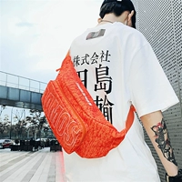 Нагрудная сумка, вместительный и большой рюкзак, трендовая сумка на одно плечо в стиле хип-хоп, поясная сумка, в корейском стиле