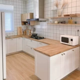 Сибирский дубовый кухонный шкаф плита