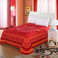 Khăn trải giường mỗi ngày đặc biệt bộ đồ giường một mảnh đôi khăn trải giường dày 1.8m2.0 mét mùa thu và mùa đông tấm chà nhám - Khăn trải giường ga giường cưới