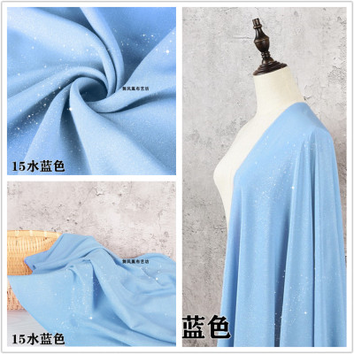 taobao agent Blue flashing starry sky, light and thin breathable dress