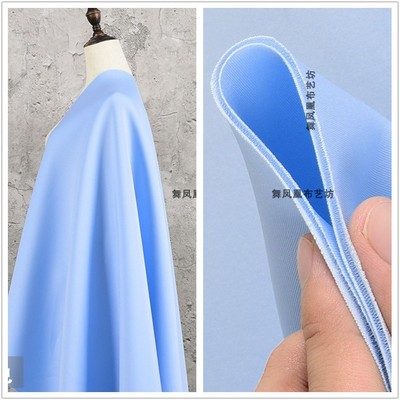 taobao agent Blue thickened space cotton cloth graduation design three -dimensional silhouette knitted elastic air layer clothing fabric