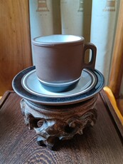 Чайный набор 70 80年代湖南铜官窑 咖啡杯茶具套装紫砂白釉大容量旧茶盘老茶杯