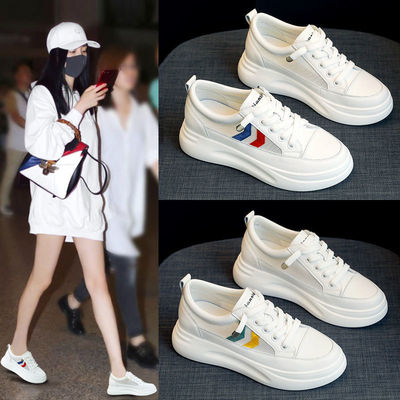网面小白鞋女学生韩版百搭老爹鞋2021春夏新款透气平底单鞋女ins