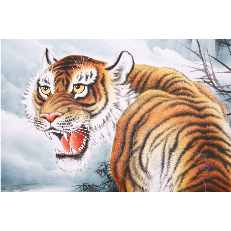 Тигр пятиполосик Бианки. Тигр на горе. Тигр в горах. Картина пяти тигров Китай.