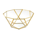 Life Nordic Retro Design Brass Геометрический золото-красный шестиугольный стеклянный фруктовый орнамент