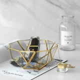 Life Nordic Retro Design Brass Геометрический золото-красный шестиугольный стеклянный фруктовый орнамент