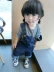 Mùa xuân 2018 phiên bản Hàn Quốc của quần áo trẻ em mới dành cho trẻ em denim overalls bé trai quần jean nhỏ tươi hoang dã