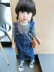 Mùa xuân 2018 phiên bản Hàn Quốc của quần áo trẻ em mới dành cho trẻ em denim overalls bé trai quần jean nhỏ tươi hoang dã