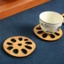 Trà coaster cách nhiệt pad cup chủ tre trà mat Kung Fu bộ trà trà phụ kiện trà khay coaster bộ nhóm sáng tạo - Trà sứ Trà sứ