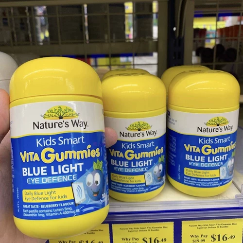 Австралия Наурея Цзяньзин Детская черничная лотерея Голубая Блоссомин содержит грид -лютеин 50 капсула мобина/бутылки