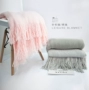 Màu xám giản dị màu chăn màu hồng sofa khăn lấy chân giường chăn ánh sáng cà phê hiện đại nhỏ gọn chăn đan giản dị - Ném / Chăn chăn lông cừu nekio