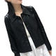Phiên bản hàn quốc xuân hè 2019 đầu thu mới thời trang áo khoác mới hoang dã phong cách Hong Kong áo khoác da ngắn tay nữ thủy triều - Quần áo da Quần áo da