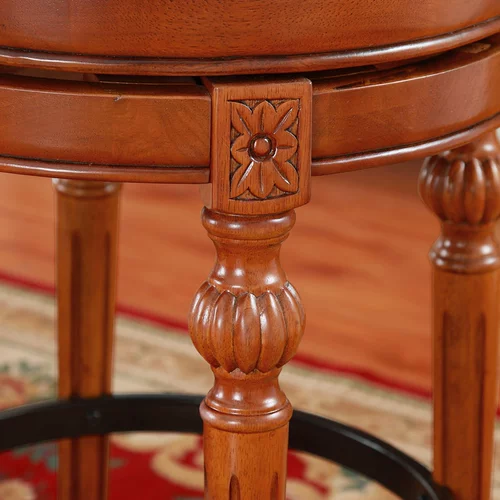 Стул с твердым деревом стул европейский стиль стул дома высокий стул Американский вращающийся задний стул Бар Стол Стол Винный батончик Стул