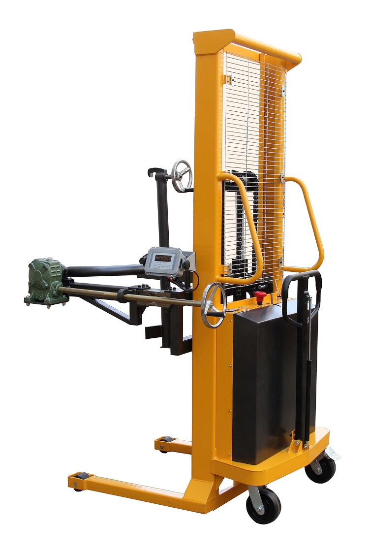 电动液压升降式油桶翻转倒料车堆高车