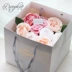 Hộp quà tặng bé sáng tạo hoa lụa sơ sinh bó hoa cao cấp gửi quà tặng quần áo cotton phù hợp với quà tặng