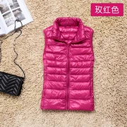 2018 thu đông mới nhẹ mỏng xuống vest nữ Hàn Quốc vest ngắn kích thước lớn vest mỏng áo khoác mỏng